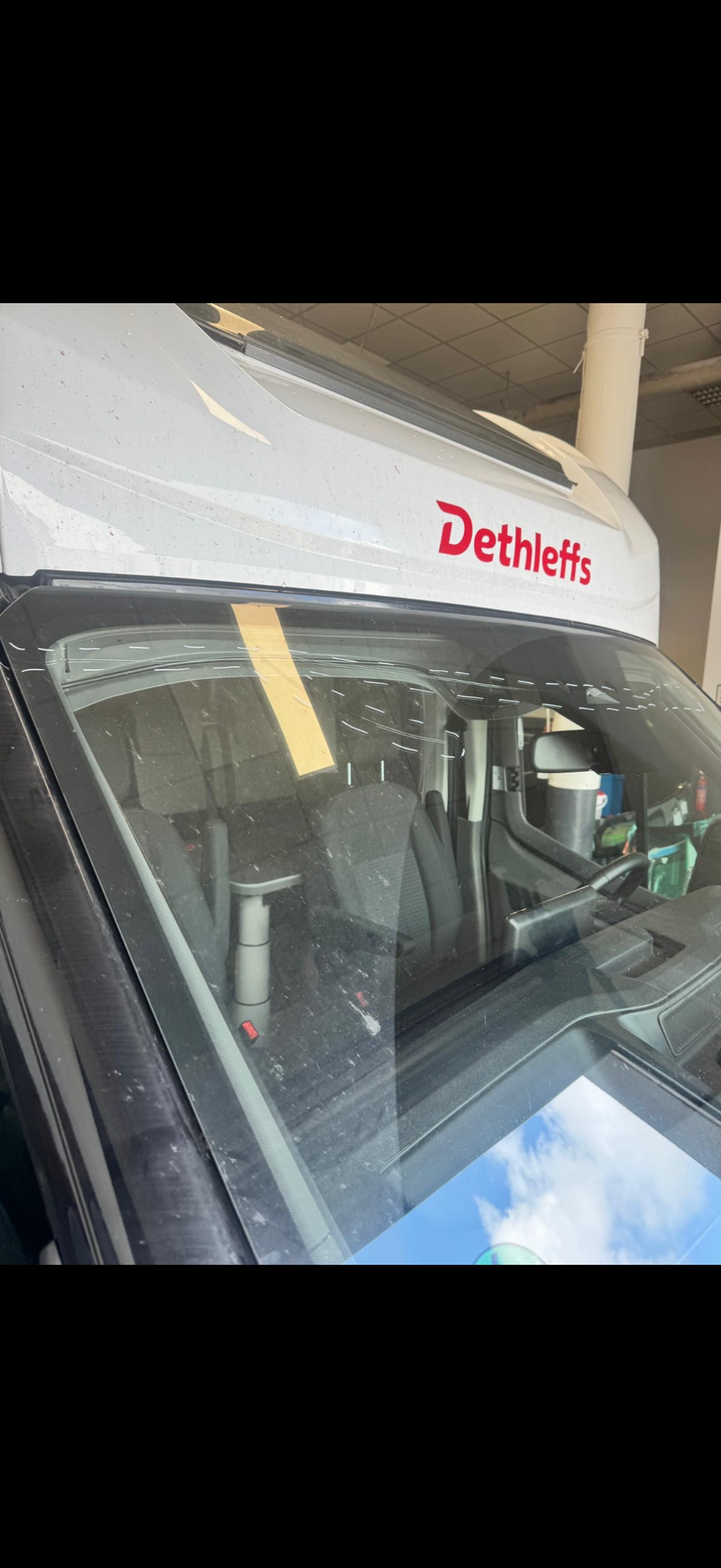 Dethleffs Windschutzscheibe Detail
