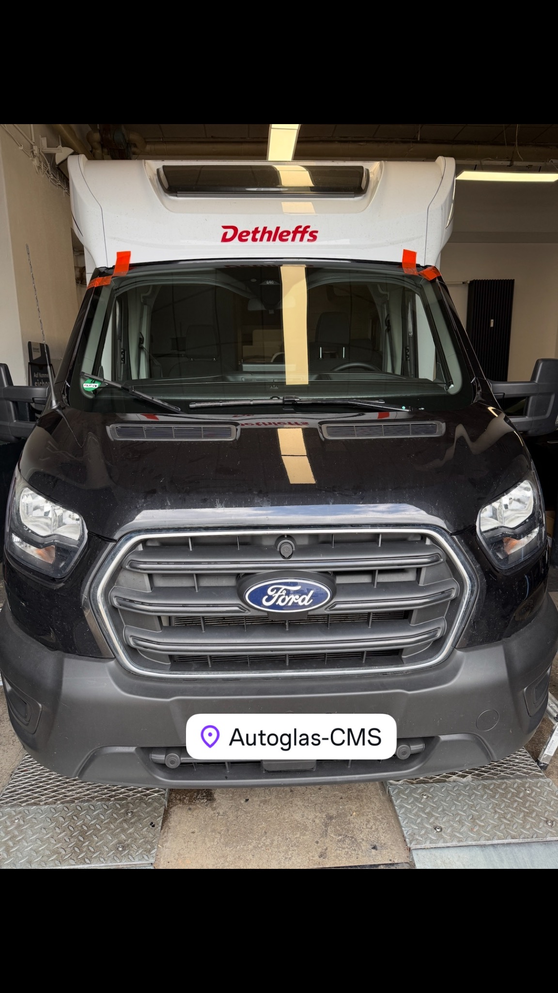 Dethleffs Ford nach dem Frontscheibentausch