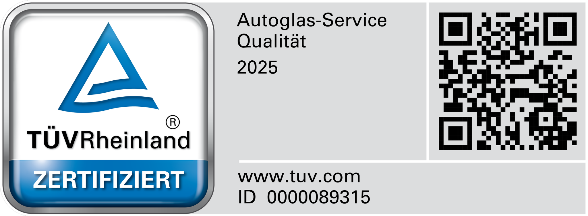 TÜV Rheinland zertifiziert – Autoglas Service Qualität 2025